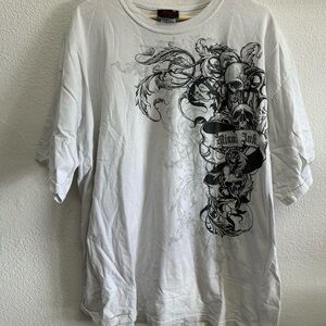 miami ink Y2K White Graphic T-Shirt